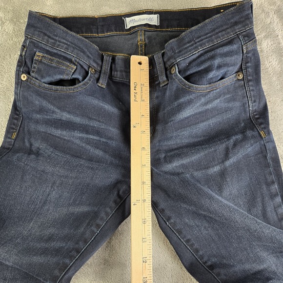 Madewell Jeans Womens 28x25 Blue Denim Skinny Skinny Crop Stretchy Dark Wash - Picture 4 of 14